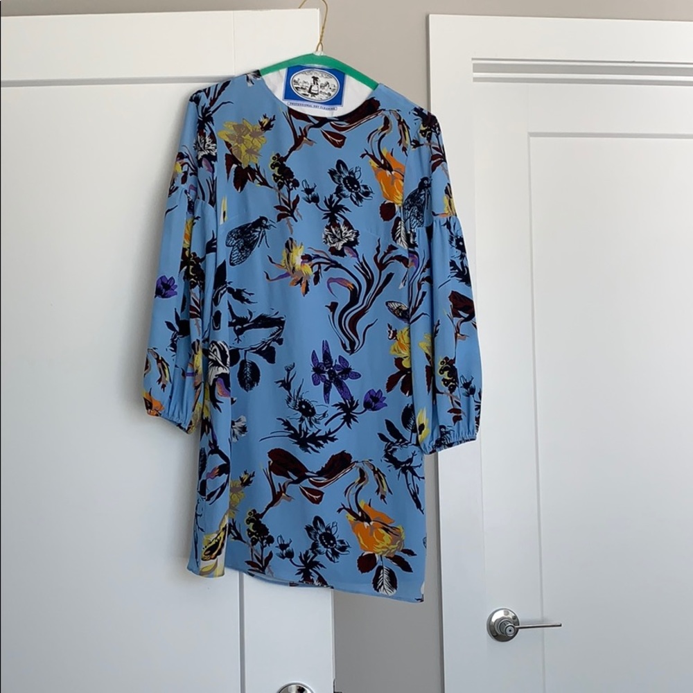 TIBI light blue long sleeve dress, size 0,
